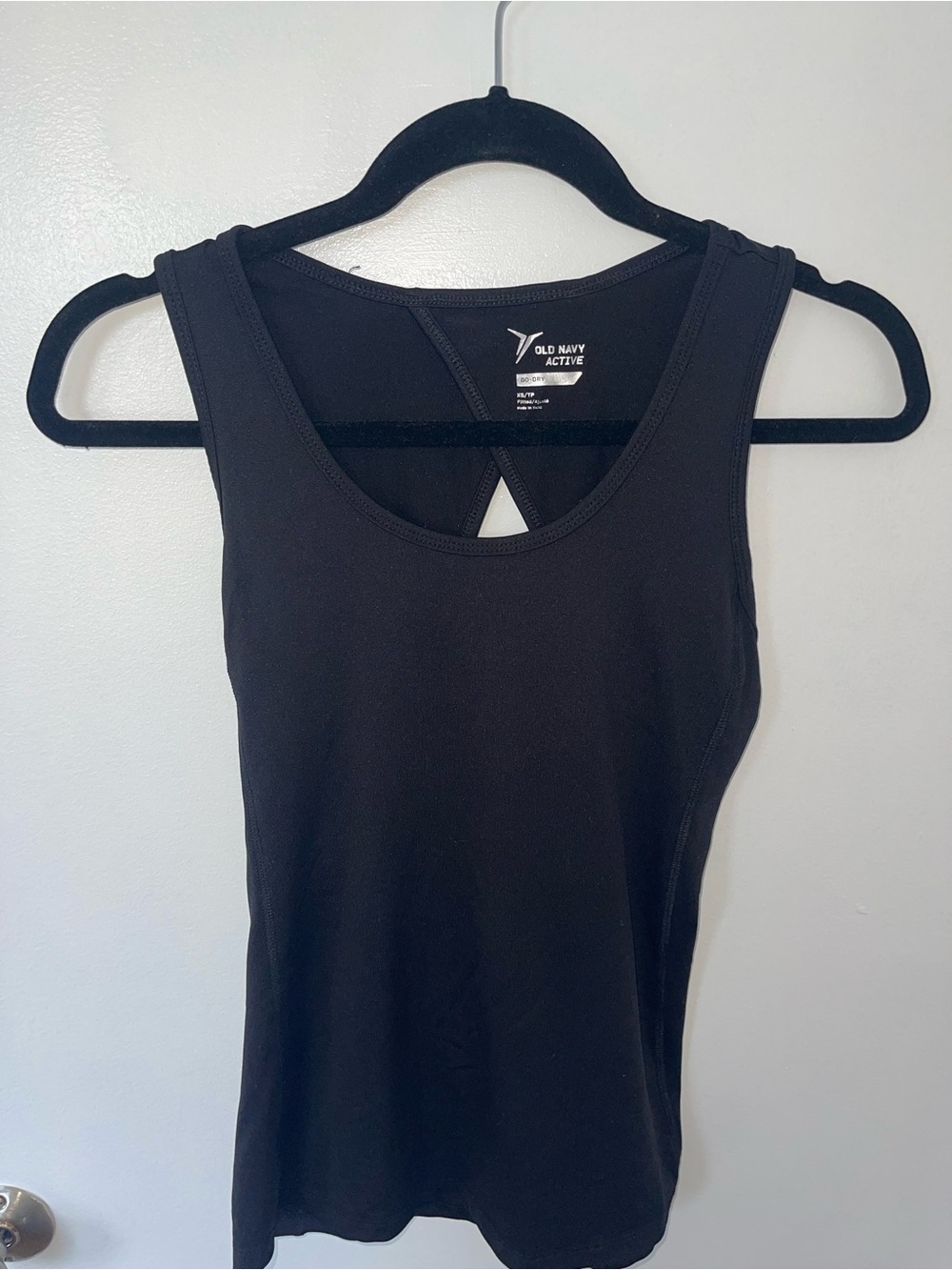 Old Navy Black Active Tank Top with Crisscross Back